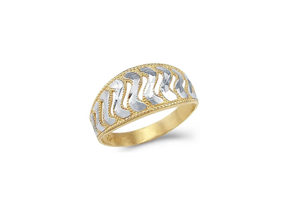 Two Tone Plated Mens Ring